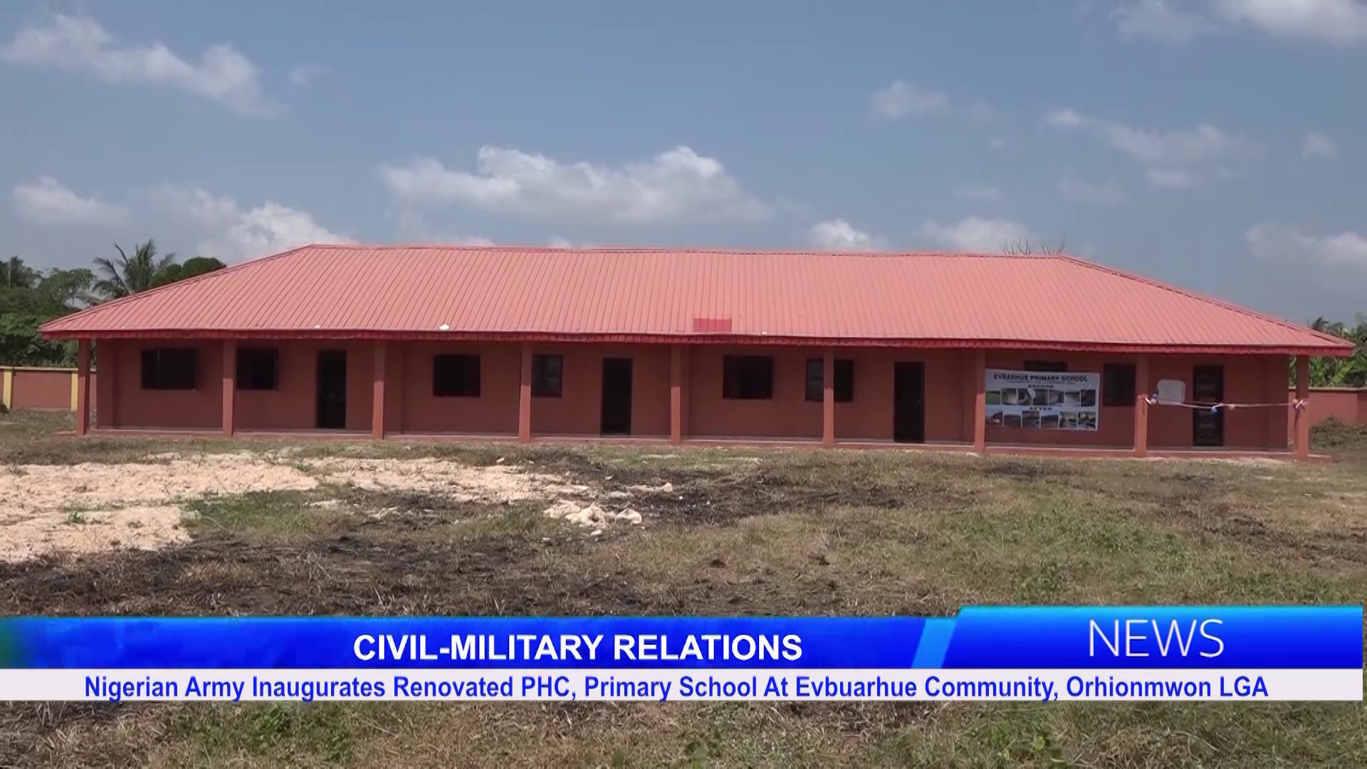 Nigerian Army Inaugurates Renovated PHC, Primary School At Evbuarhue Community, Orhionmwon LGA