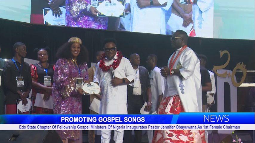 Edo State Chapter Of Fellowship Gospel Ministers Of Nigeria Inaugurates Pastor Jennifer Obayuwana As 1st Female Chairman