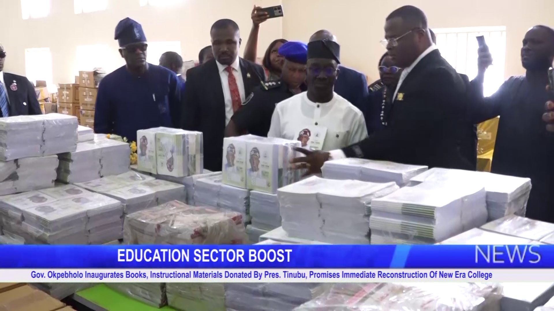 Gov. Okpebholo Inaugurates Books, Instructional Materials Donated By Pres. Tinubu, Promises Immediate Reconstruction Of New Era College