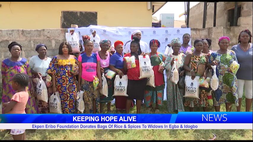 Ekpen Eribo Foundation Donates Bags Of Rice & Spices To Widows In Egba & Idogbo