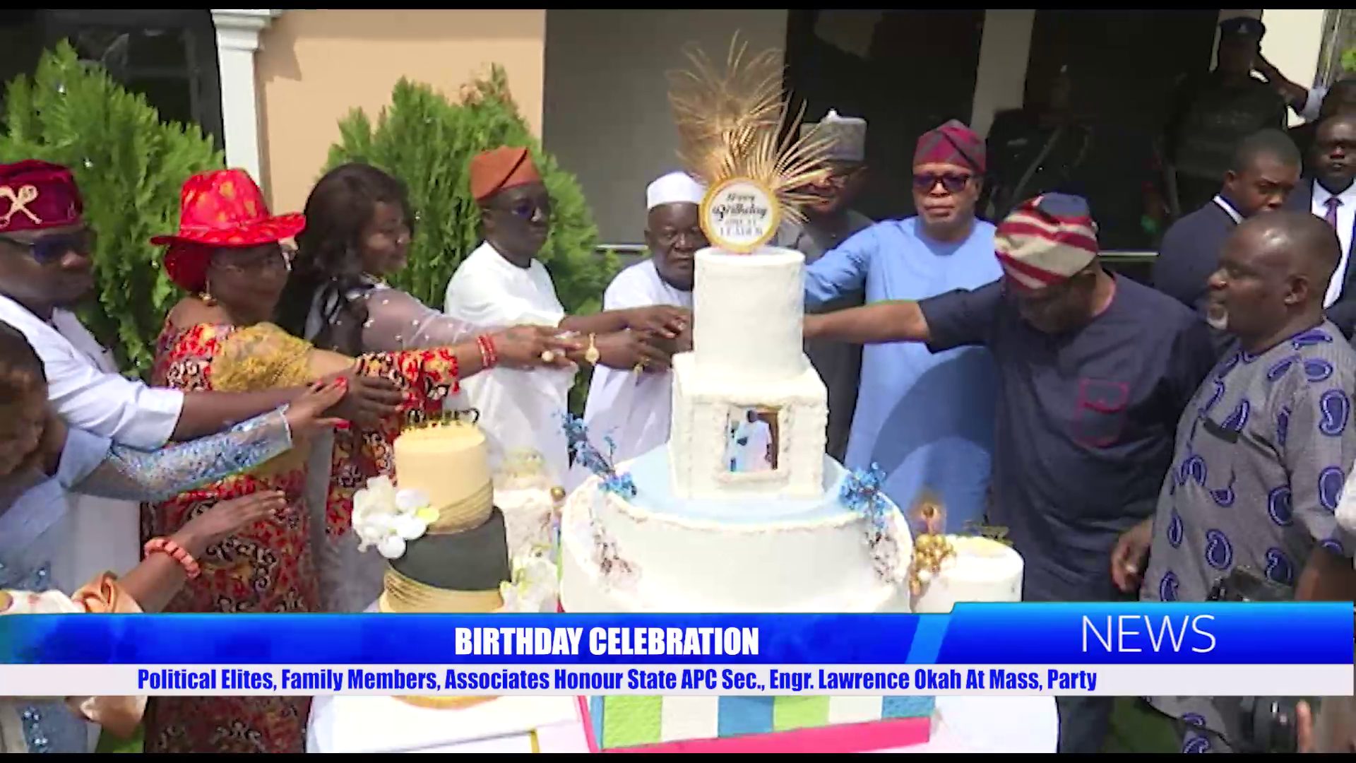 Political Elites, Family Members, Associates Honour State APC Sec., Engr. Lawrence Okah At Mass, Party