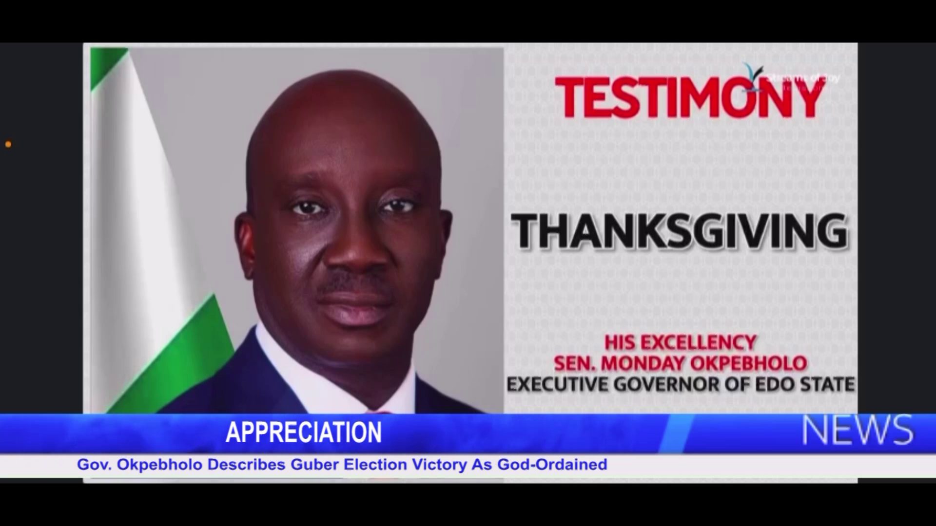 Gov. Okpebholo Describes Guber Election Victory As God-Ordained