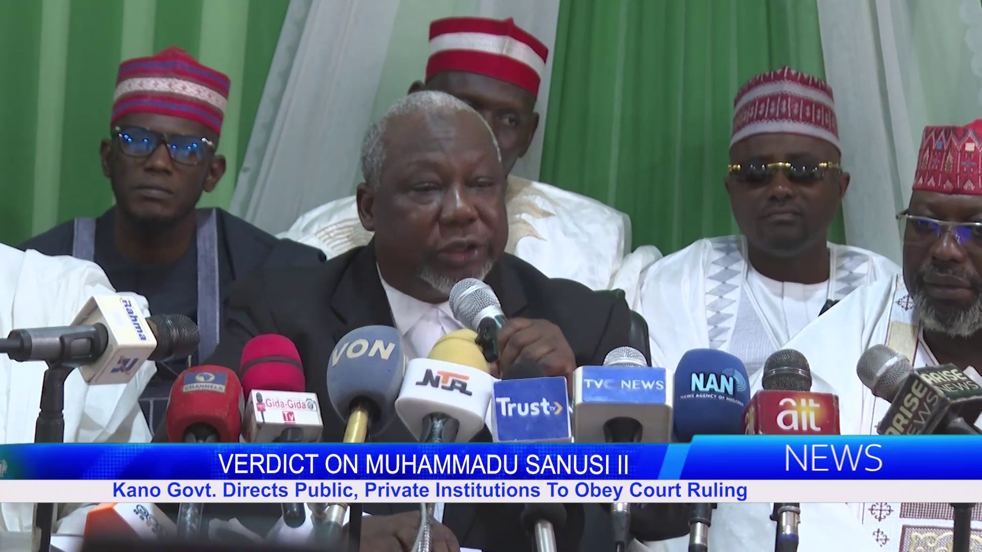 VERDICT ON MUHAMMADU SANUSI II: Kano Govt. Directs Public, Private Institutions To Obey Court Ruling