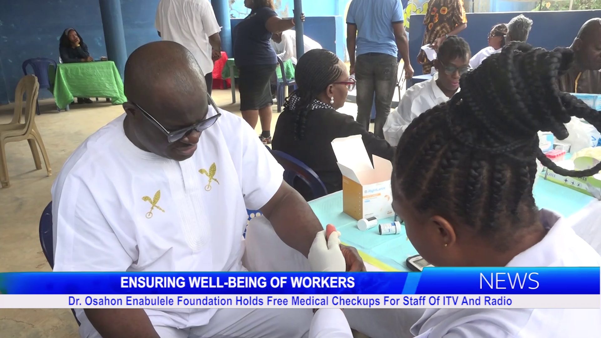 Dr. Osahon Enabulele Foundation, Holds Free Medical Checkups For Staff Of ITV And Radio