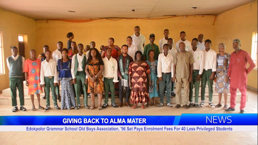 Edokpolor Grammar School Old Boys Association, ’96 Set Pays Enrolment Fees For 40 Less Privileged Students