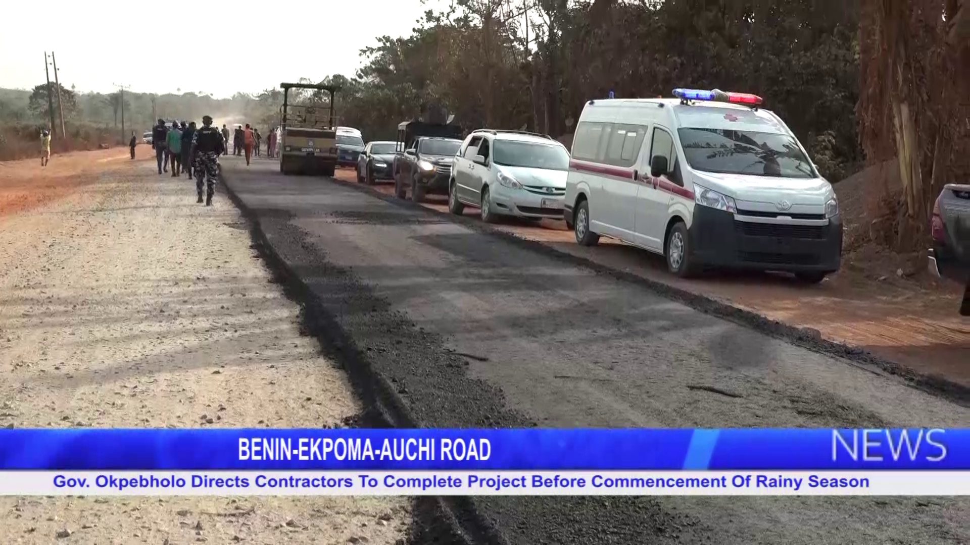 BENIN-EKPOMA ROAD: Gov. Okpebholo Directs Contractors To Complete Project Before Commencement Of Rainy Season