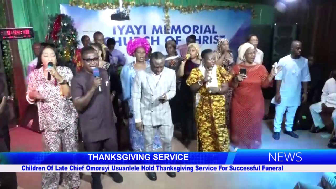 THANKSGIVING SERVICE: Children Of Late Chief Omoruyi Usuanlele Hold Thanksgiving Service For Successful Funeral