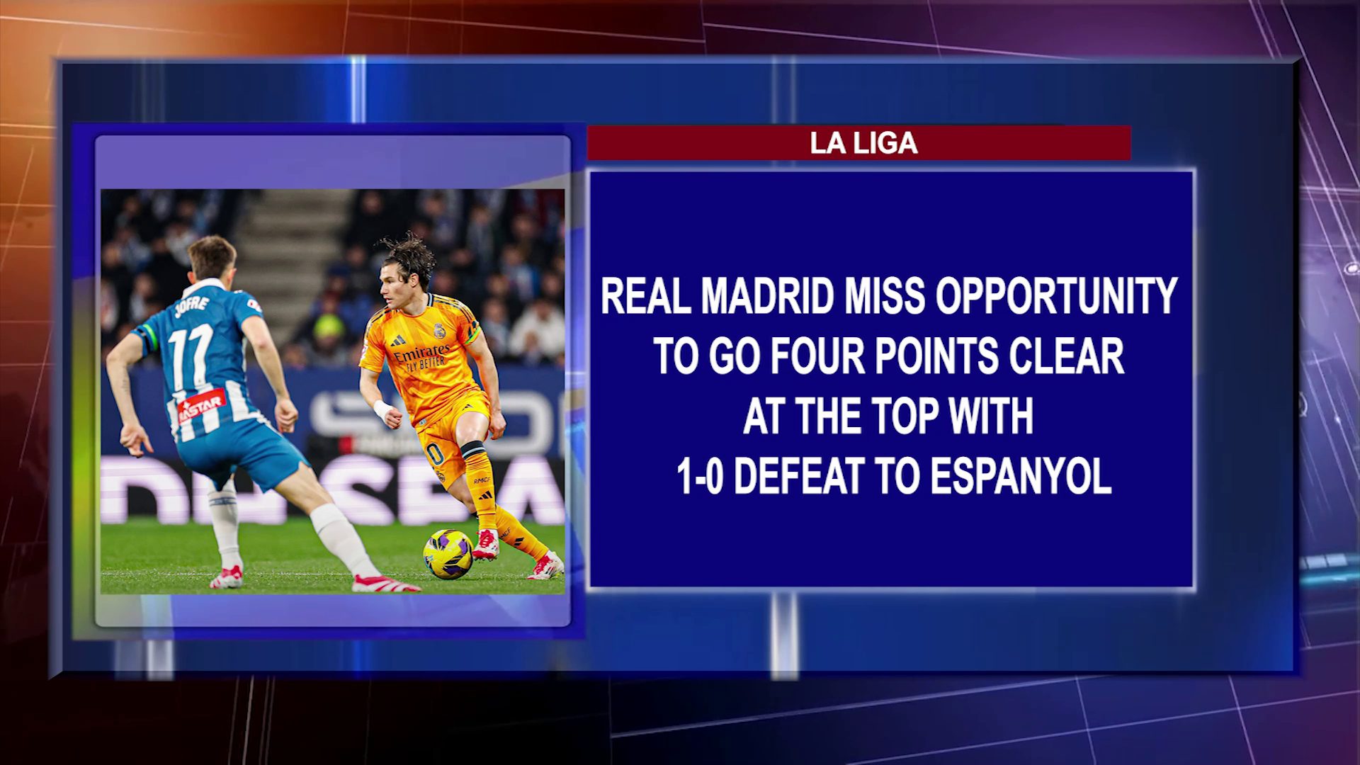 Real Madrid Miss Opportunity To Go Four Points Clear At The Top With 1-0 Defeat To Espanyol