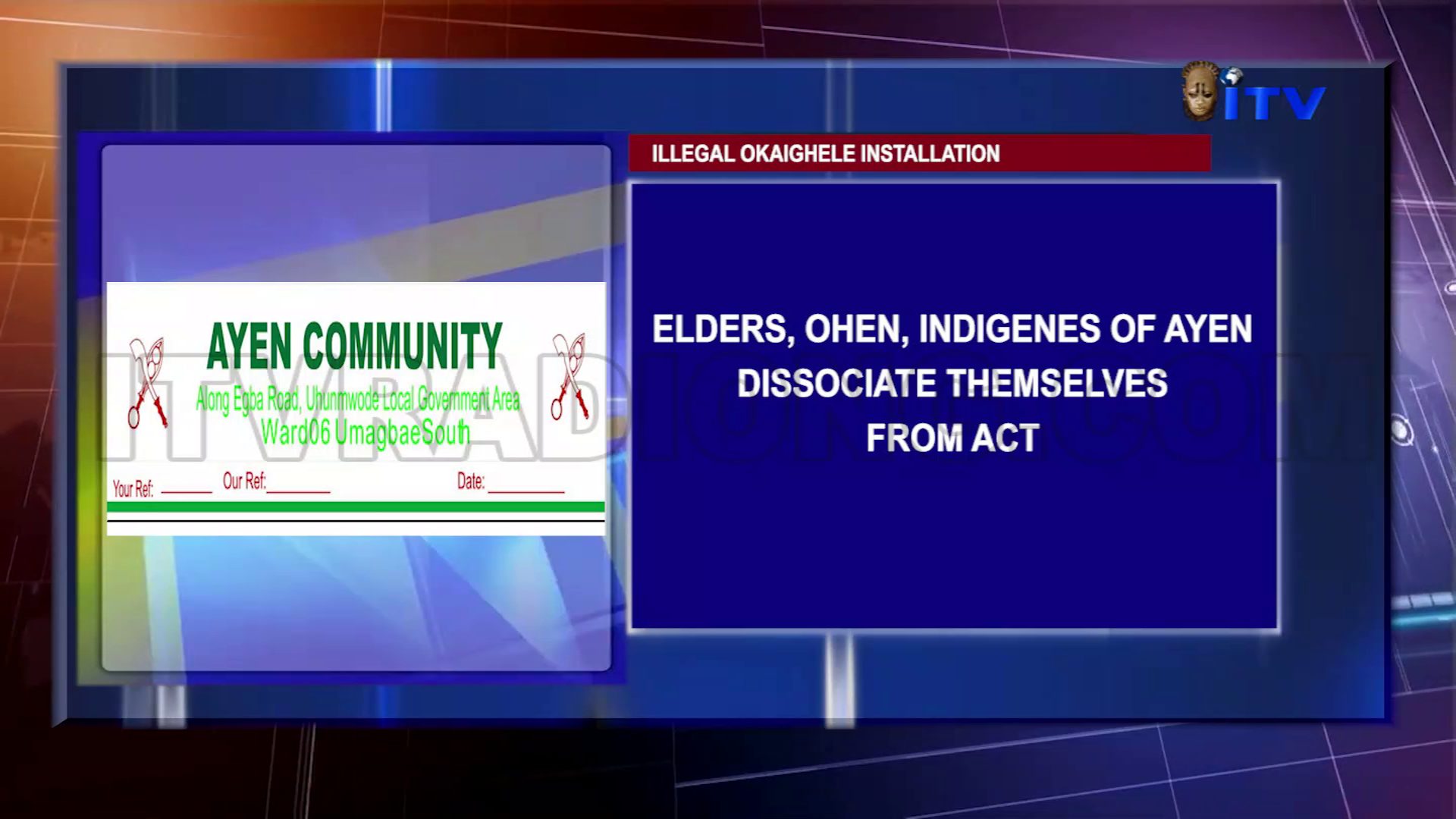 Illegal Okaighele Installation: Elders, Ohen, Indigenes Of Ayen Dissociate Themselves From Act