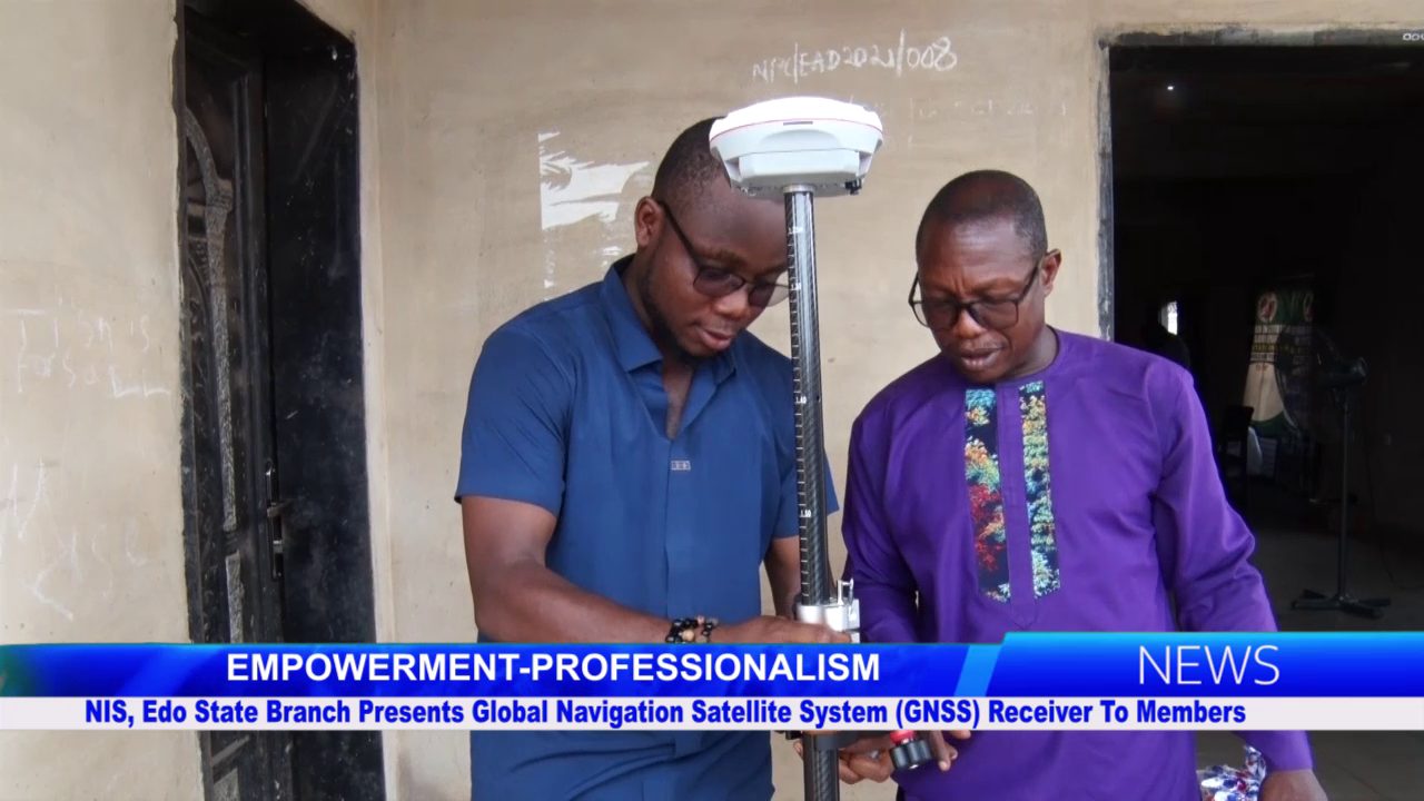 NIS, Edo State Branch Presents Global Navigation Satellite System (GNSS) Receiver To Members