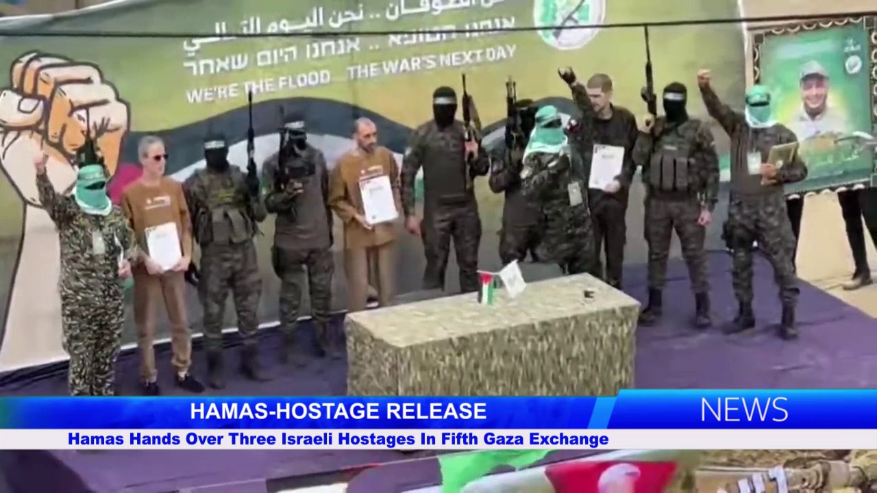 Hamas Hands Over Three Israeli Hostages In Fifth Gaza Exchange