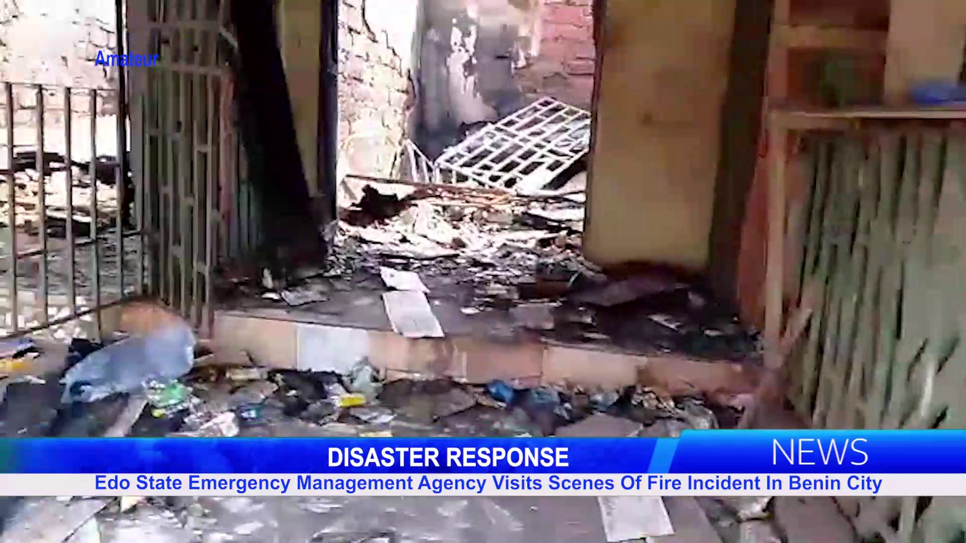 Edo State Emergency Management Agency Visits Scenes Of Fire Incident In Benin City