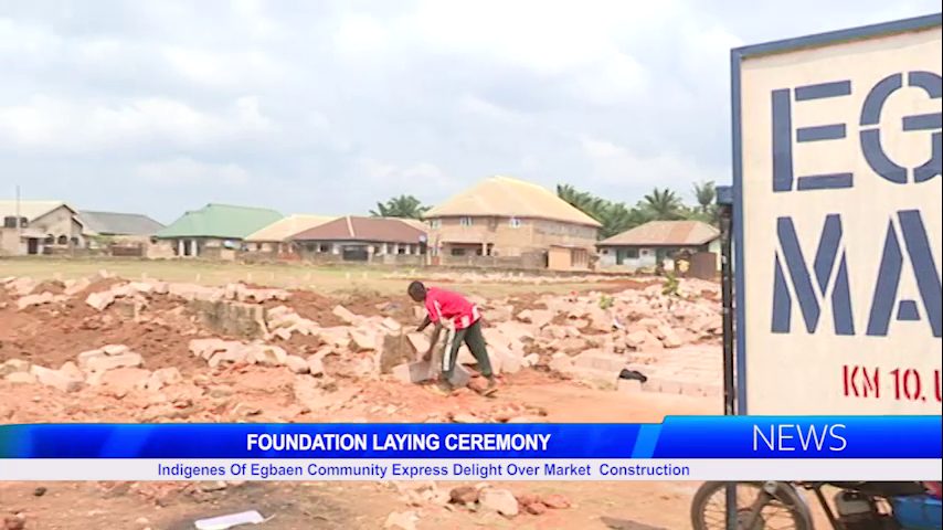 FOUNDATION LAYING CEREMONY: Indigenes Of Egbaen Community Express Delight Over Market Construction