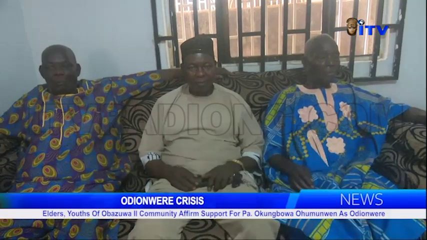 ODIONWERE CRISIS: Elders, Youths Of Obazuwa II Community Affirm Support For Pa. Okungbowa Ohumunwen As Odionwere