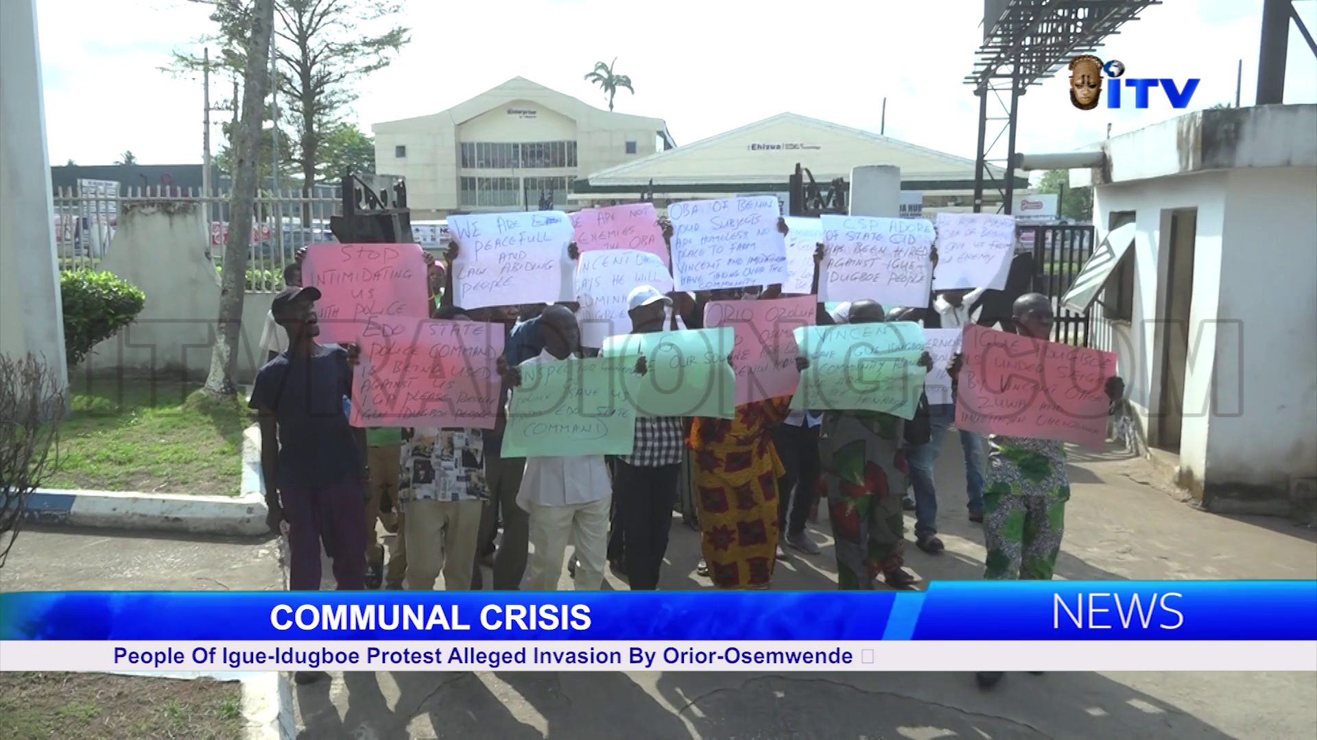 COMMUNAL CRISIS: People Of Igue-Idugboe Protest Alleged Invasion By Orior-Osemwende