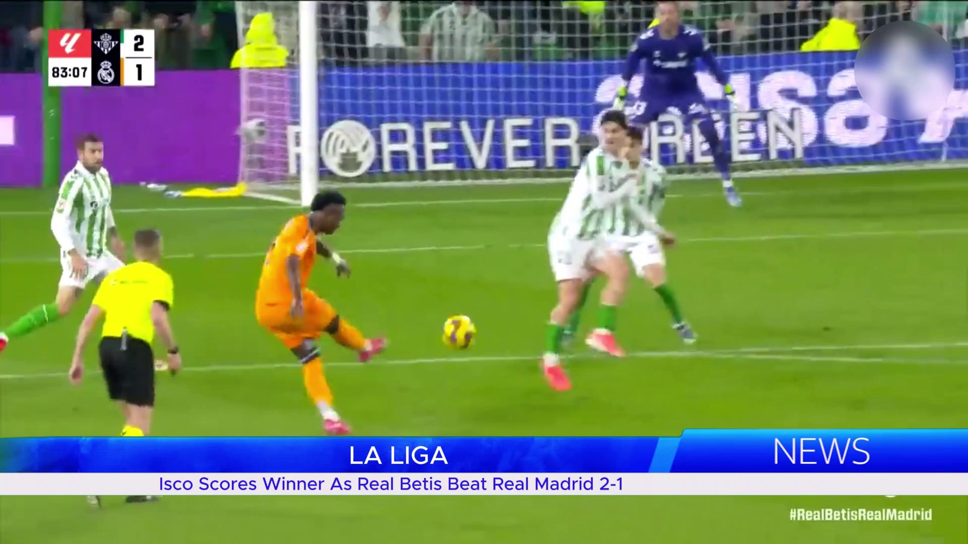 Isco Scores Winner As Real Betis Beat Real Madrid 2-1