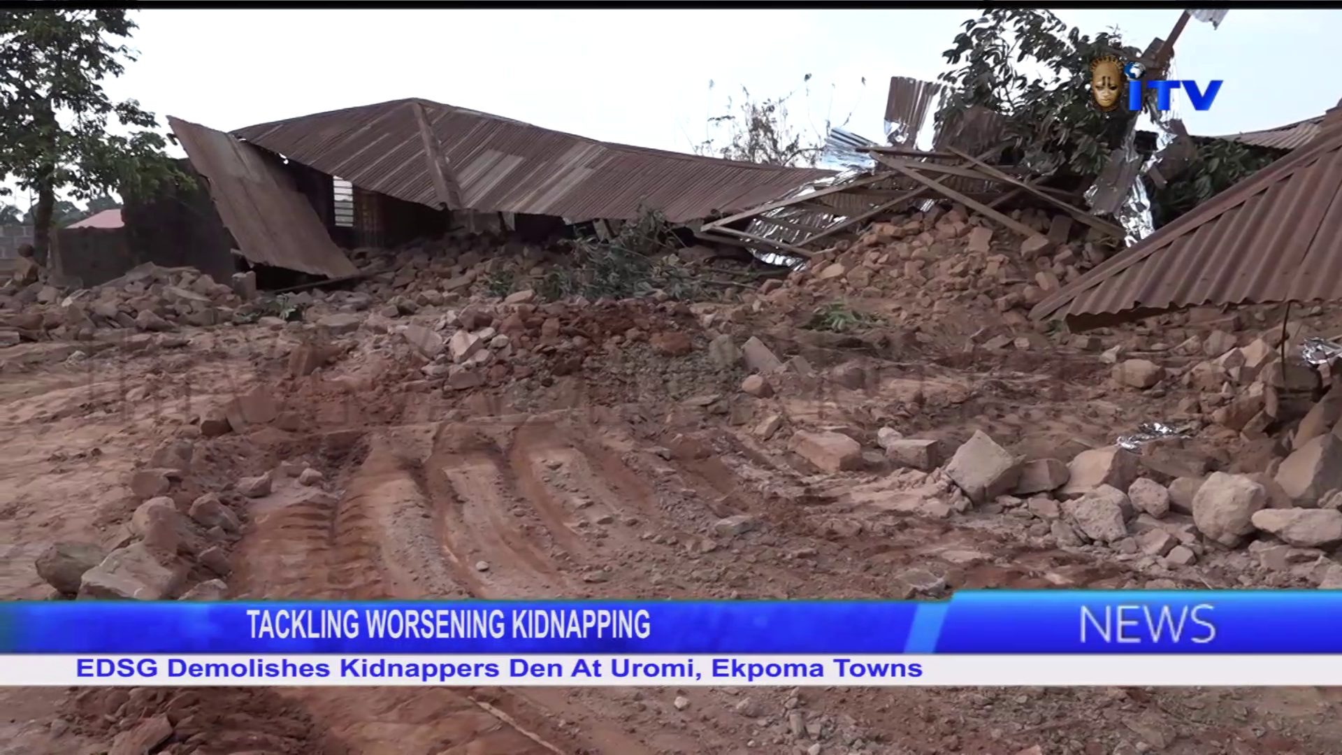 TACKLING WORSENING KIDNAPPING: EDSG Demolishes Kidnappers Den At Uromi, Ekpoma Towns