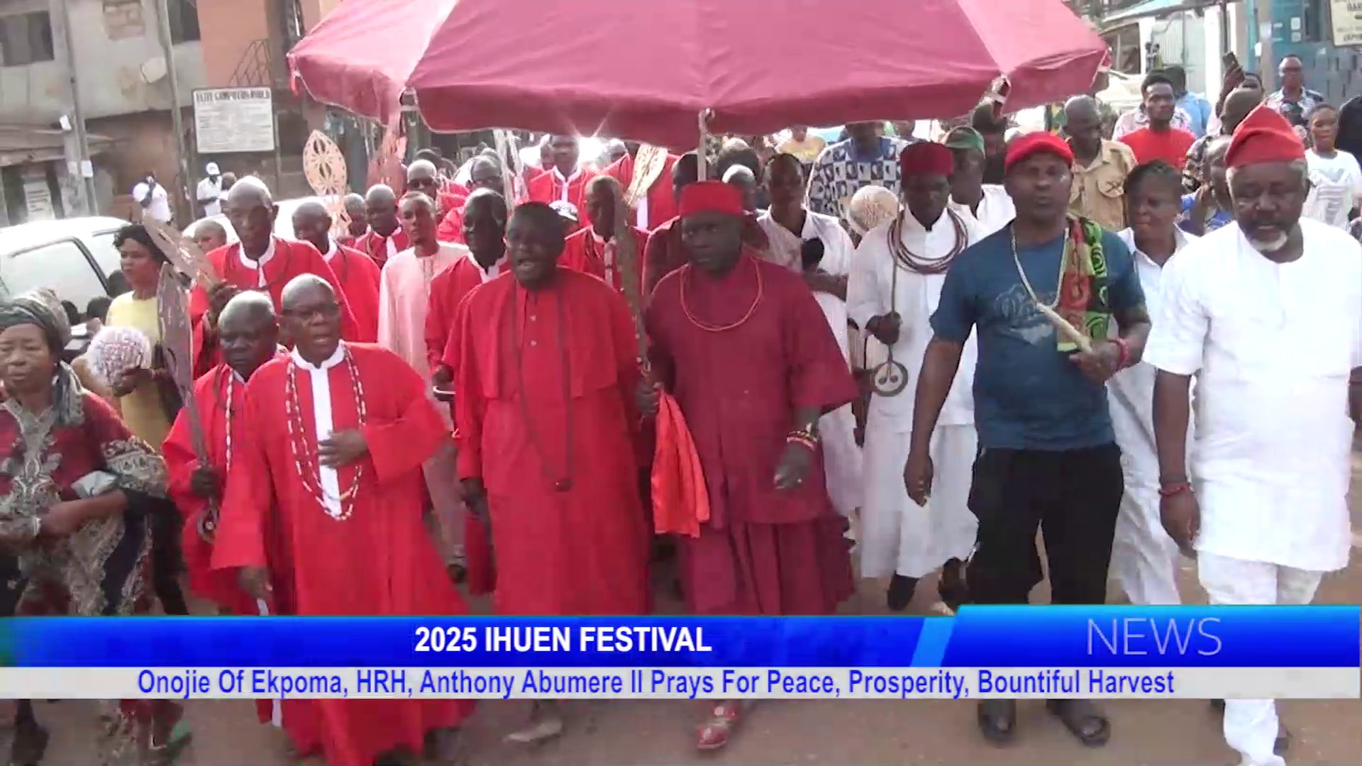 2025 IHUEN FESTIVAL: Onojie Of Ekpoma, HRH, Anthony Abumere II Prays For Peace, Prosperity, Bountiful Harvest