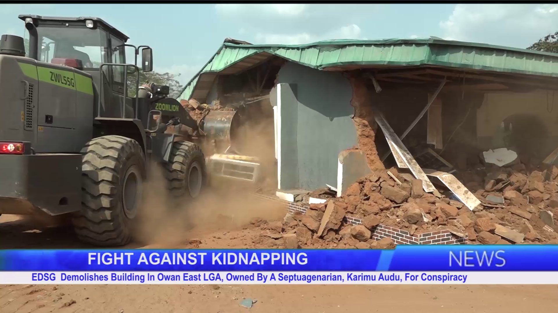 FIGHT AGAINST KIDNAPPING: EDSG Demolishes Building In Owan East LGA, Owned By A Septuagenarian, Karimu Audu, For Conspiracy