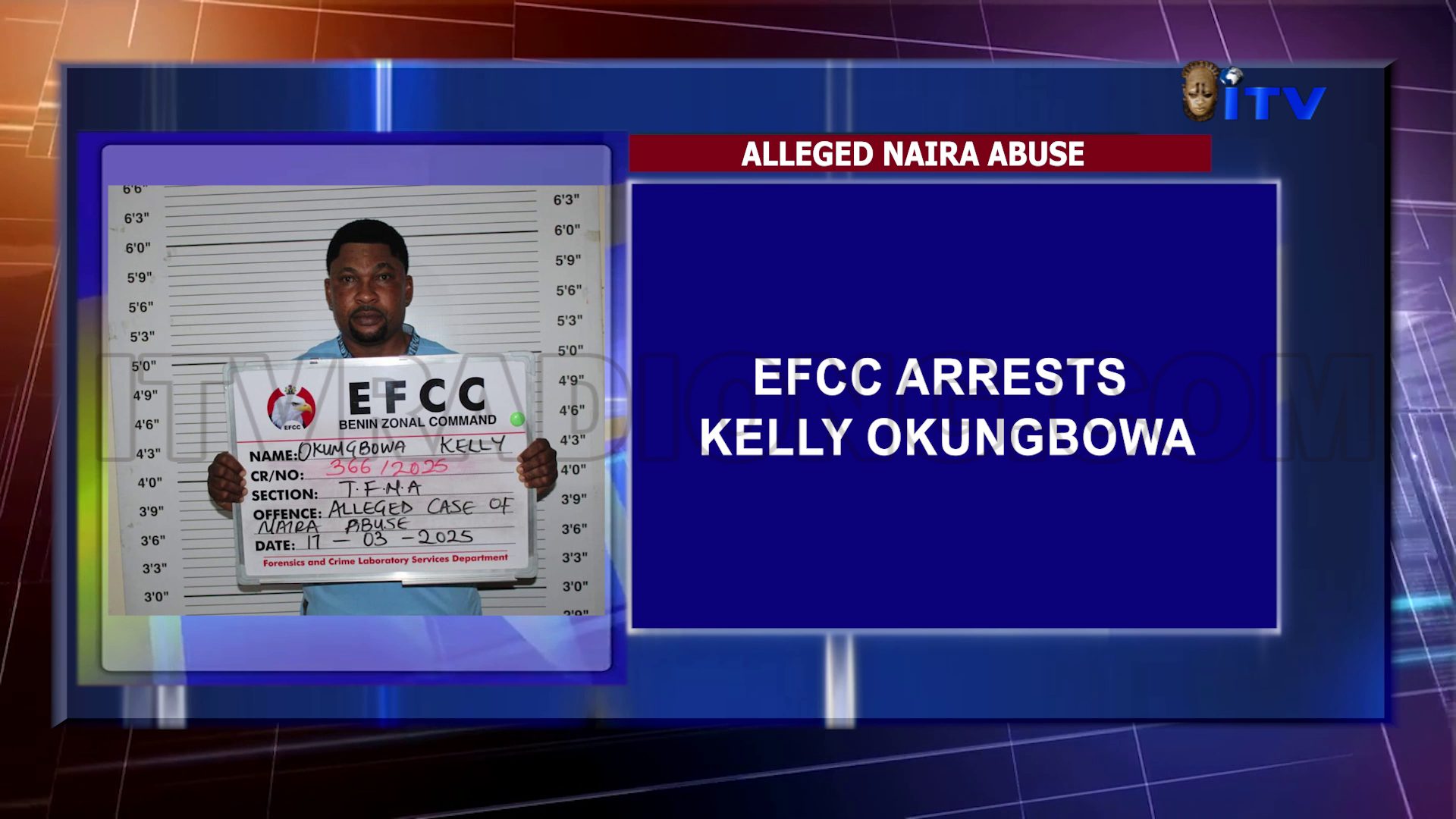 ALLEGED NAIRA ABUSE: EFCC Arrests Kelly Okungbowa